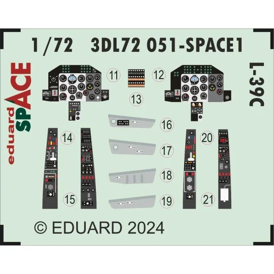L-39C SPACE EDUARD, 1/72 - Eduard Accessories 3DL72051