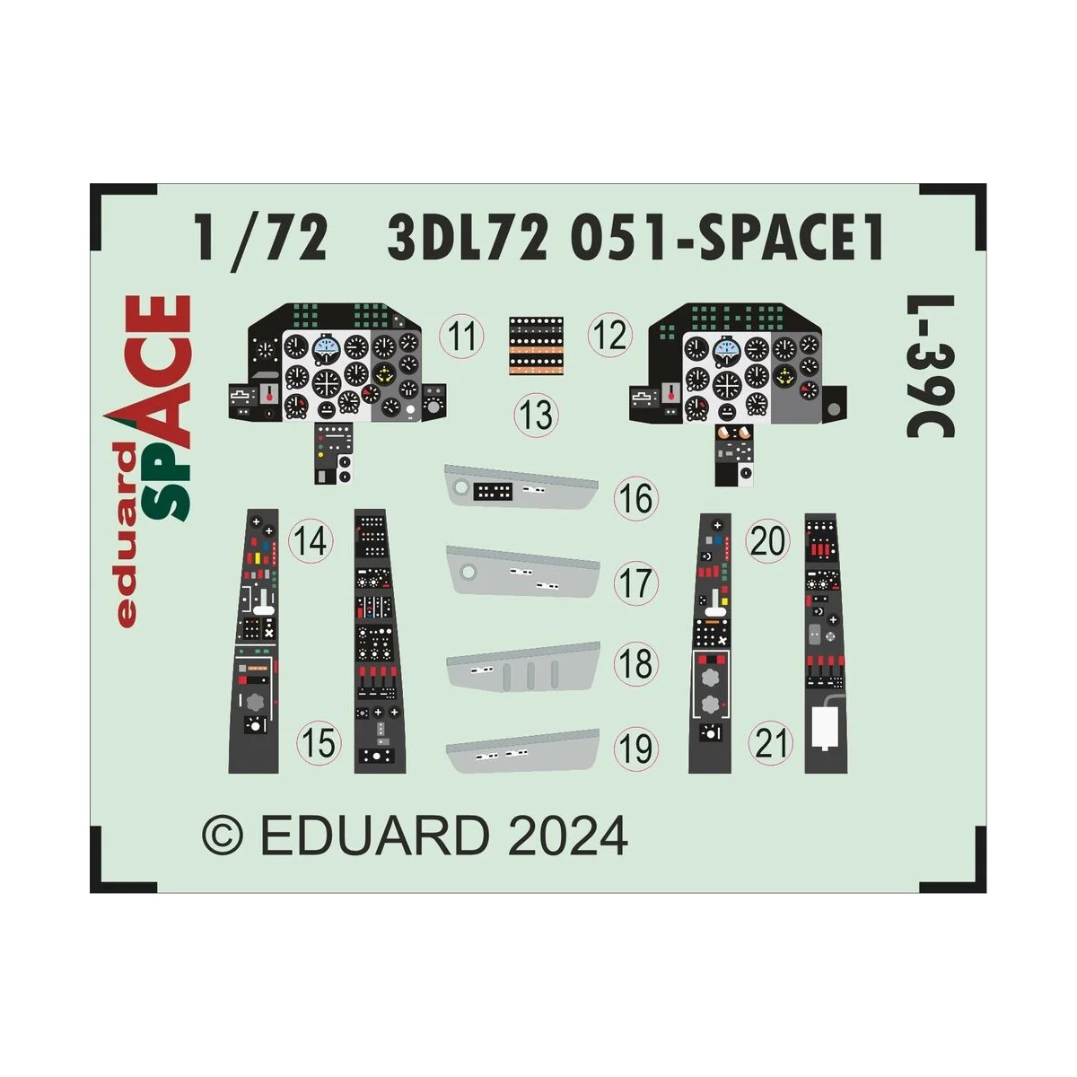 L-39C SPACE EDUARD, 1/72 - Eduard Accessories 3DL72051