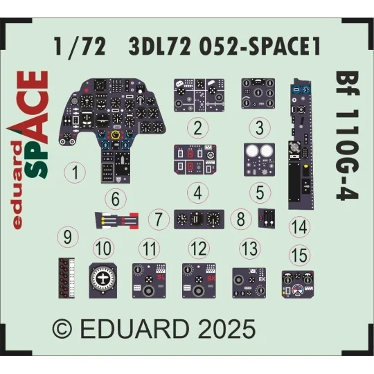 Bf 110G-4 SPACE EDUARD, 1/72 - Eduard Accessories 3DL72052