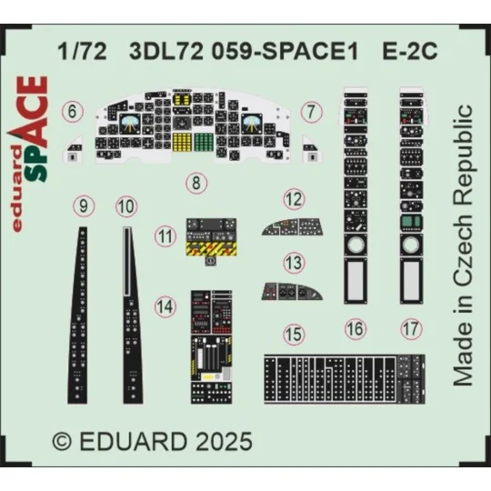 E-2C SPACE HELLER, 1/72 - Eduard Accessories 3DL72059