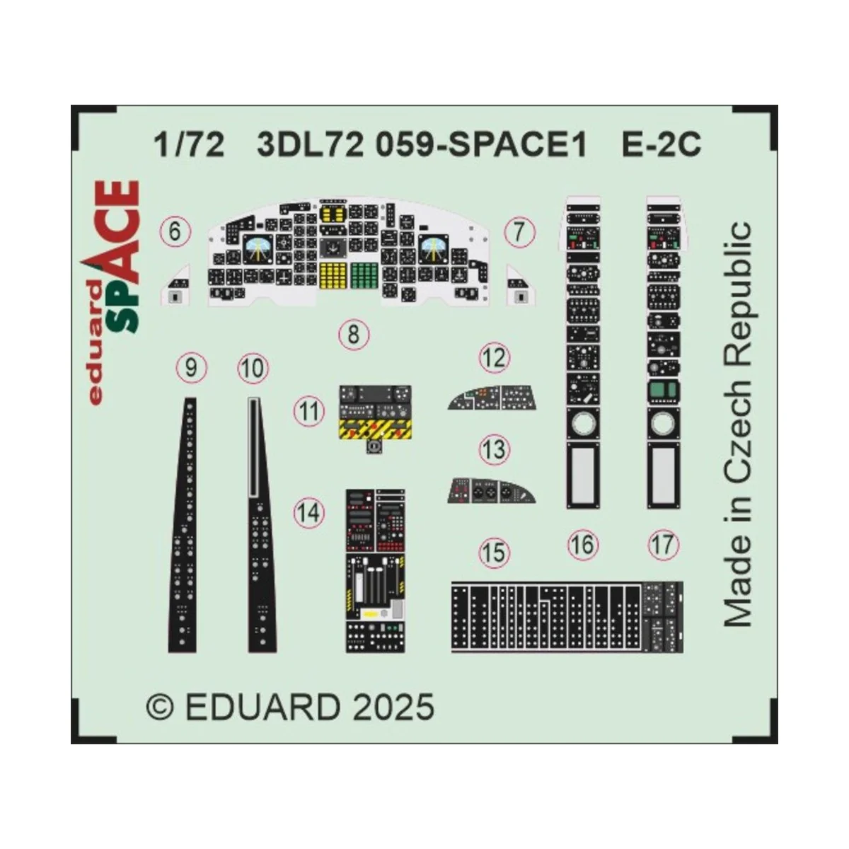 E-2C SPACE HELLER, 1/72 - Eduard Accessories 3DL72059