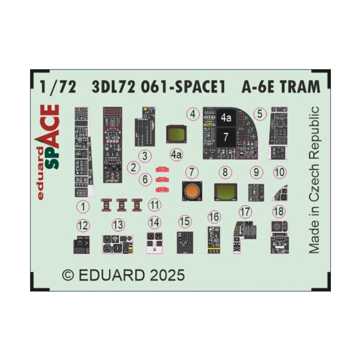 A-6E TRAM SPACE TRUMPETER, 1/72 - Eduard Accessories 3DL72061