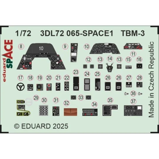 TBM-3 SPACE HOBBY BOSS, 1/48 - Eduard Accessories 3DL72065