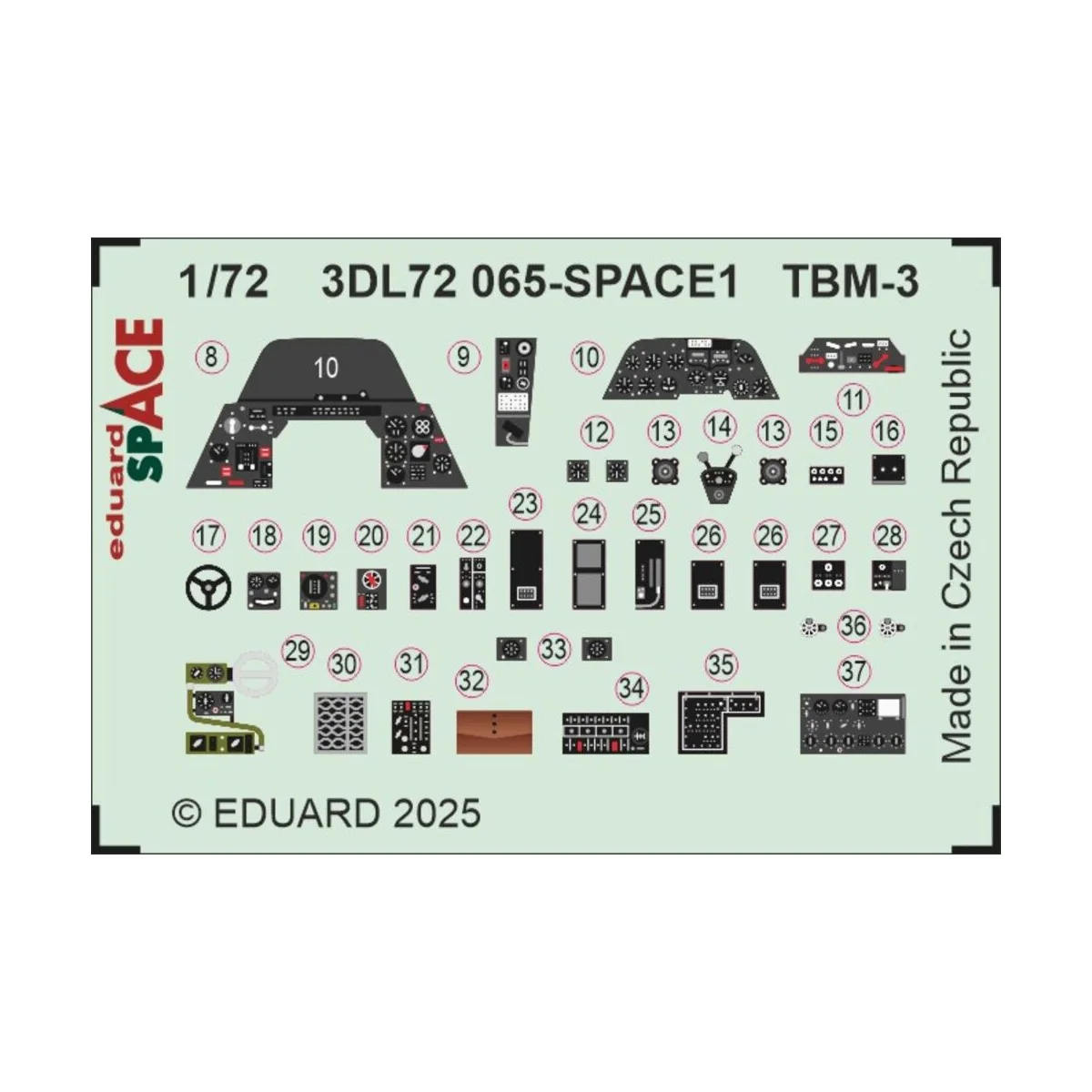 TBM-3 SPACE HOBBY BOSS, 1/48 - Eduard Accessories 3DL72065