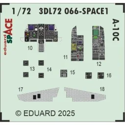 A-10C SPACE EDUARD, 1/72 - Eduard Accessories 3DL72066
