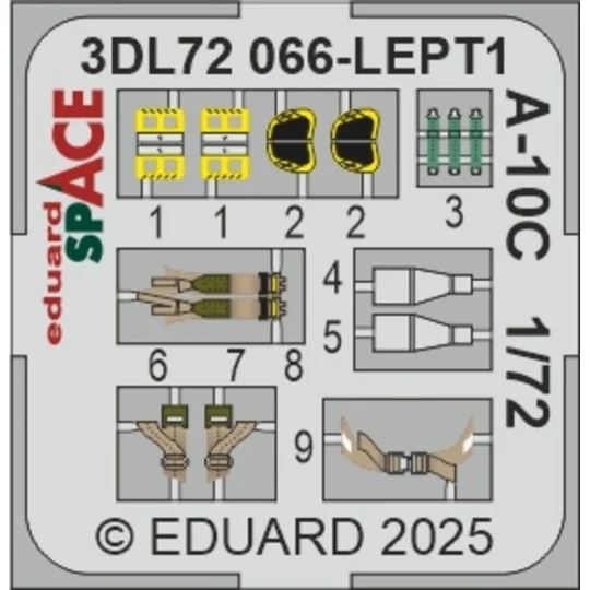 A-10C SPACE EDUARD, 1/72 - Eduard Accessories 3DL72066