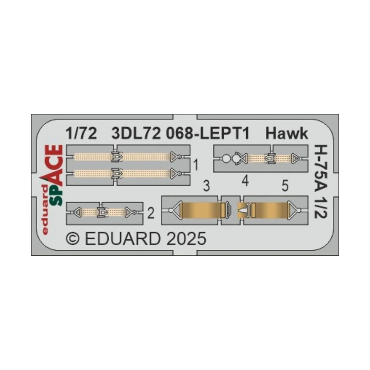 Hawk H-75A 1/2 SPACE ARMA HOBBY, 1/72 - Eduard Accessories 3DL72068