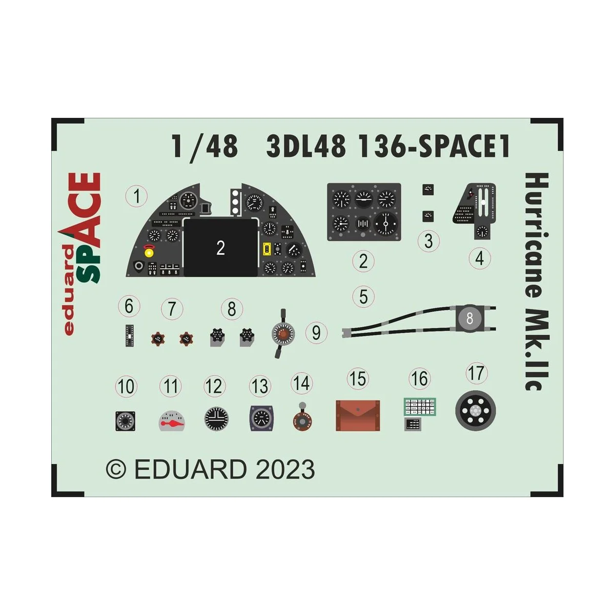 Hurricane Mk.IIc SPACE 1/48 ARMA HOBBY, 1/48 - Eduard Accessories 3...