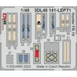 Hunter FR.10 SPACE 1/48 AIRFIX, 1/48 - Eduard Accessories 3DL48141