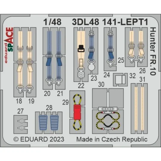 Hunter FR.10 SPACE 1/48 AIRFIX, 1/48 - Eduard Accessories 3DL48141