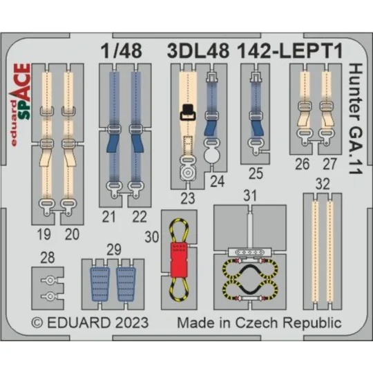 Hunter GA.11 SPACE 1/48 AIRFIX, 1/48 - Eduard Accessories 3DL48142