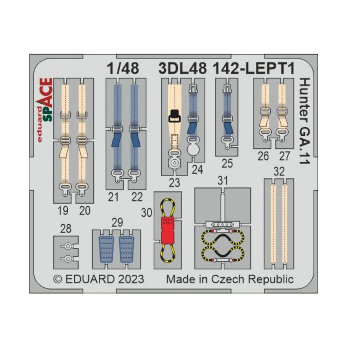 Hunter GA.11 SPACE 1/48 AIRFIX, 1/48 - Eduard Accessories 3DL48142