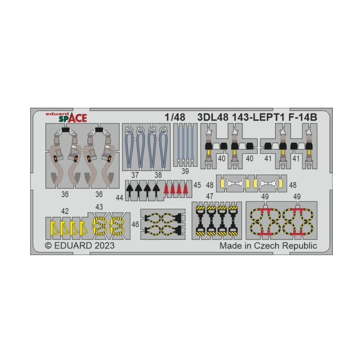 F-14B SPACE 1/48 GREAT WALL HOBBY, 1/48 - Eduard Accessories 3DL48143