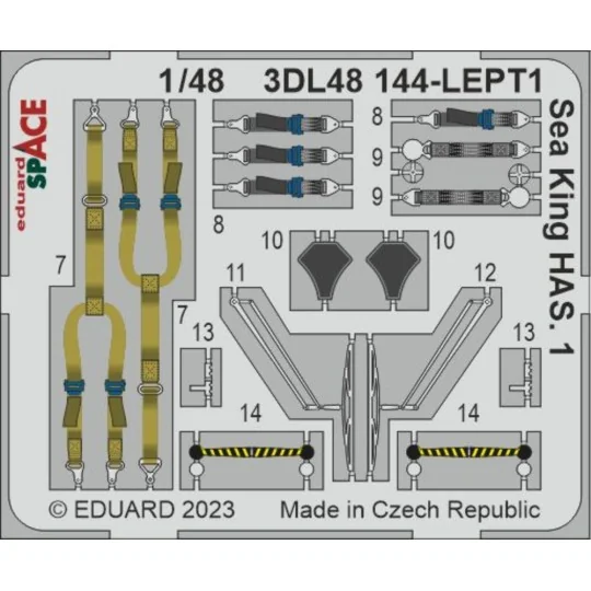 Sea King HAS.1 SPACE 1/48 AIRFIX, 1/48 - Eduard Accessories 3DL48144