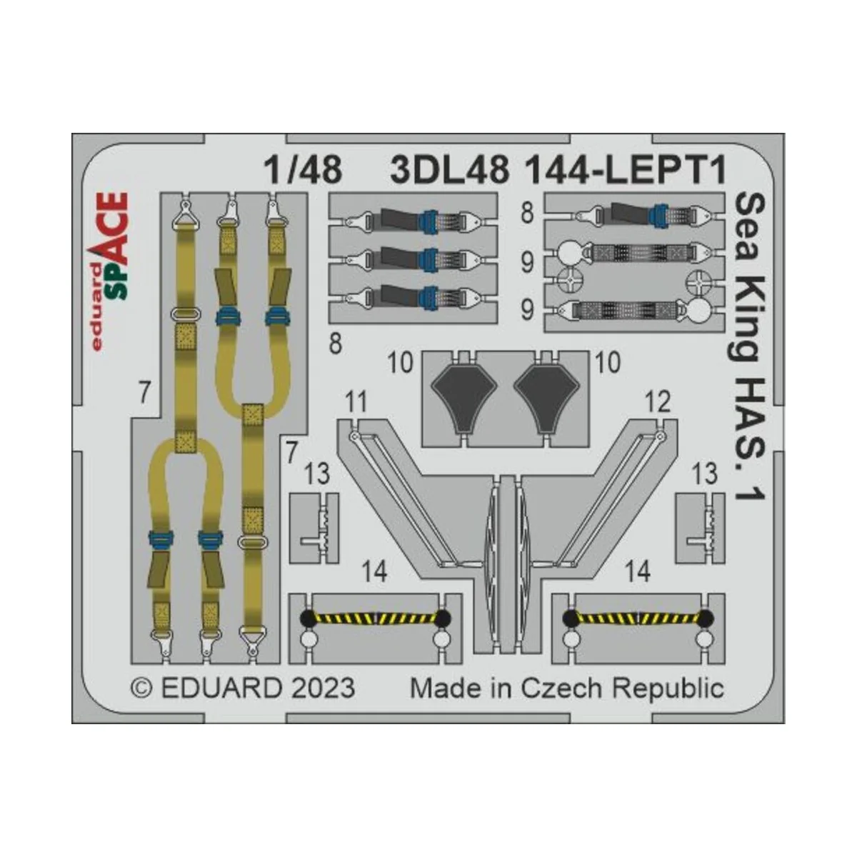 Sea King HAS.1 SPACE 1/48 AIRFIX, 1/48 - Eduard Accessories 3DL48144