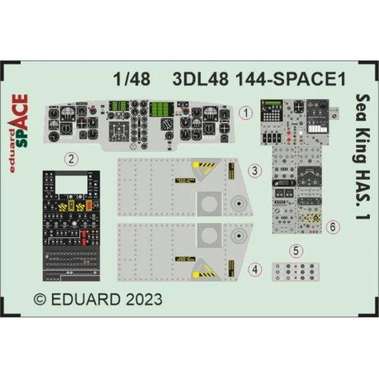 Sea King HAS.1 SPACE 1/48 AIRFIX, 1/48 - Eduard Accessories 3DL48144