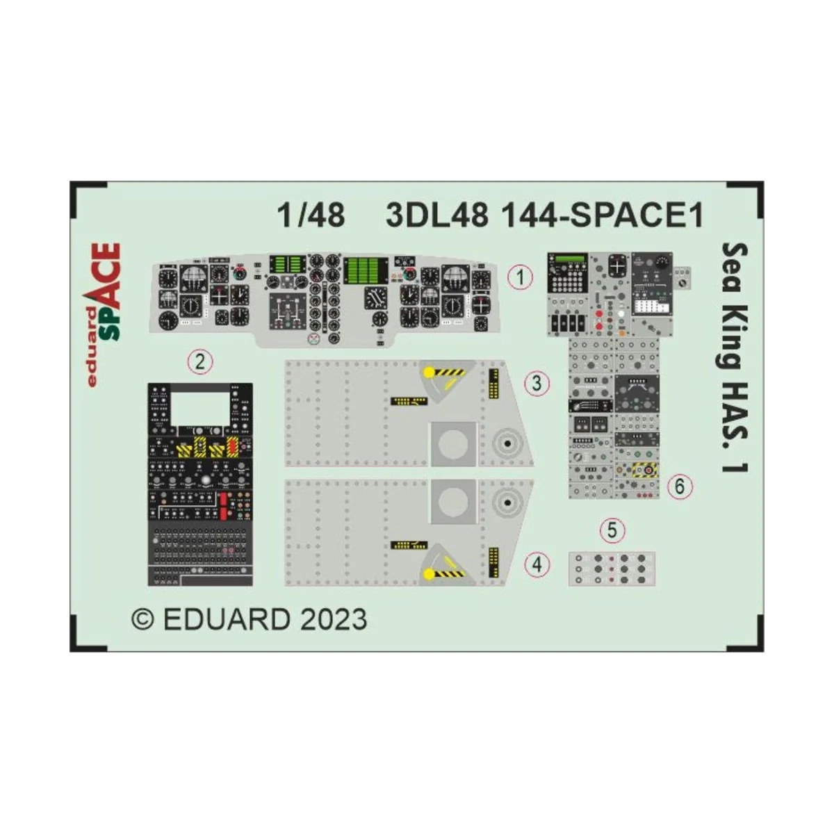 Sea King HAS.1 SPACE 1/48 AIRFIX, 1/48 - Eduard Accessories 3DL48144