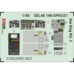 Sea King HU.5 SPACE 1/48 AIRFIX, 1/48 - Eduard Accessories 3DL48146 2
