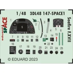 Seafire F.XVII SPACE, 1/48 - Eduard Accessories 3DL48147 2