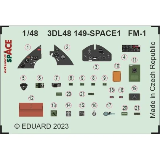FM-1 SPACE, 1/48 - Eduard Accessories 3DL48149
