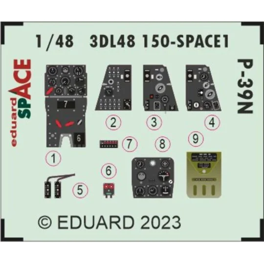 P-39N SPACE, 1/48 - Eduard Accessories 3DL48150