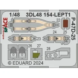P-47D-25 SPACE, 1/48 - Eduard Accessories 3DL48154 2