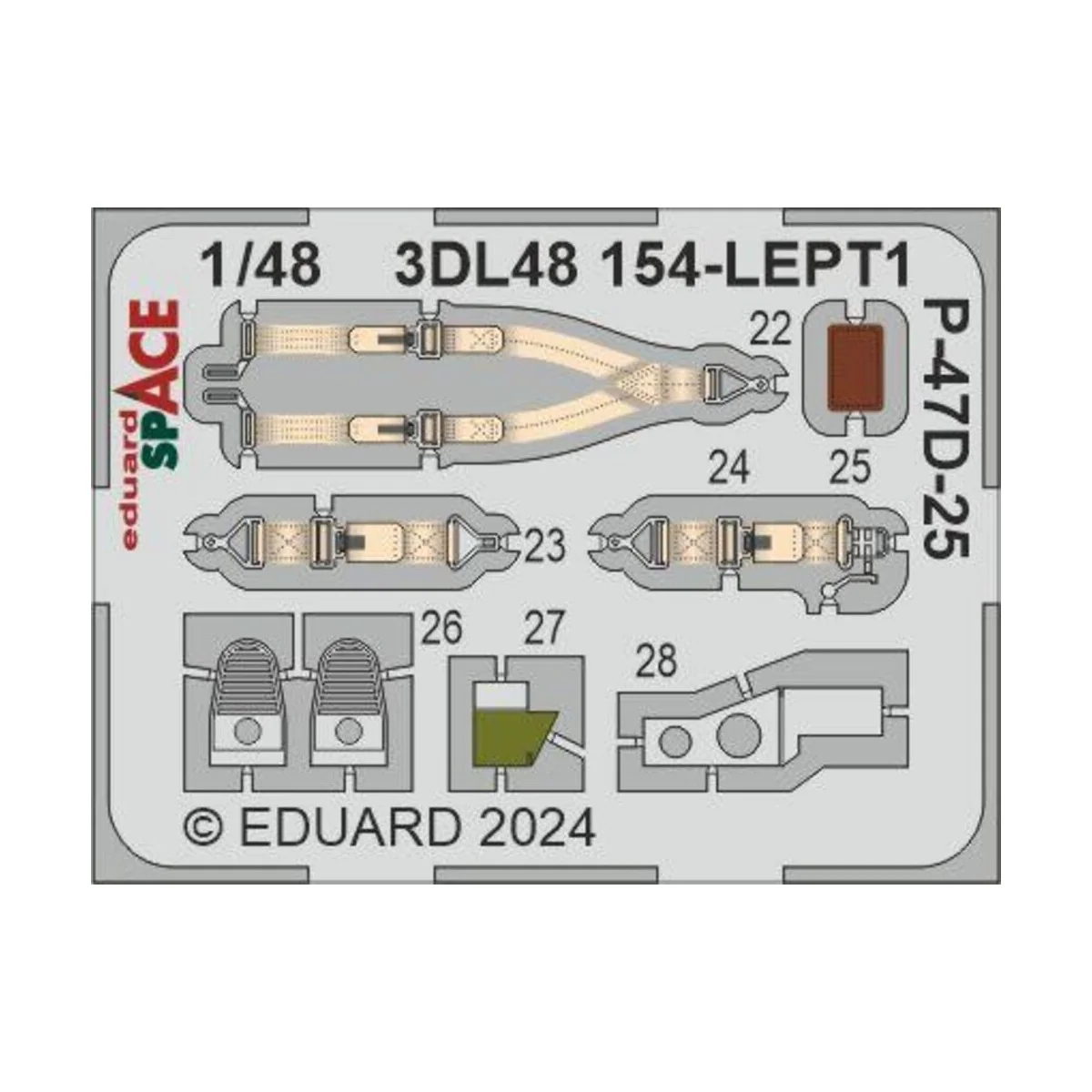 P-47D-25 SPACE, 1/48 - Eduard Accessories 3DL48154