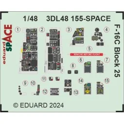 F-16C Block 25 SPACE, 1/48 - Eduard Accessories 3DL48155 2