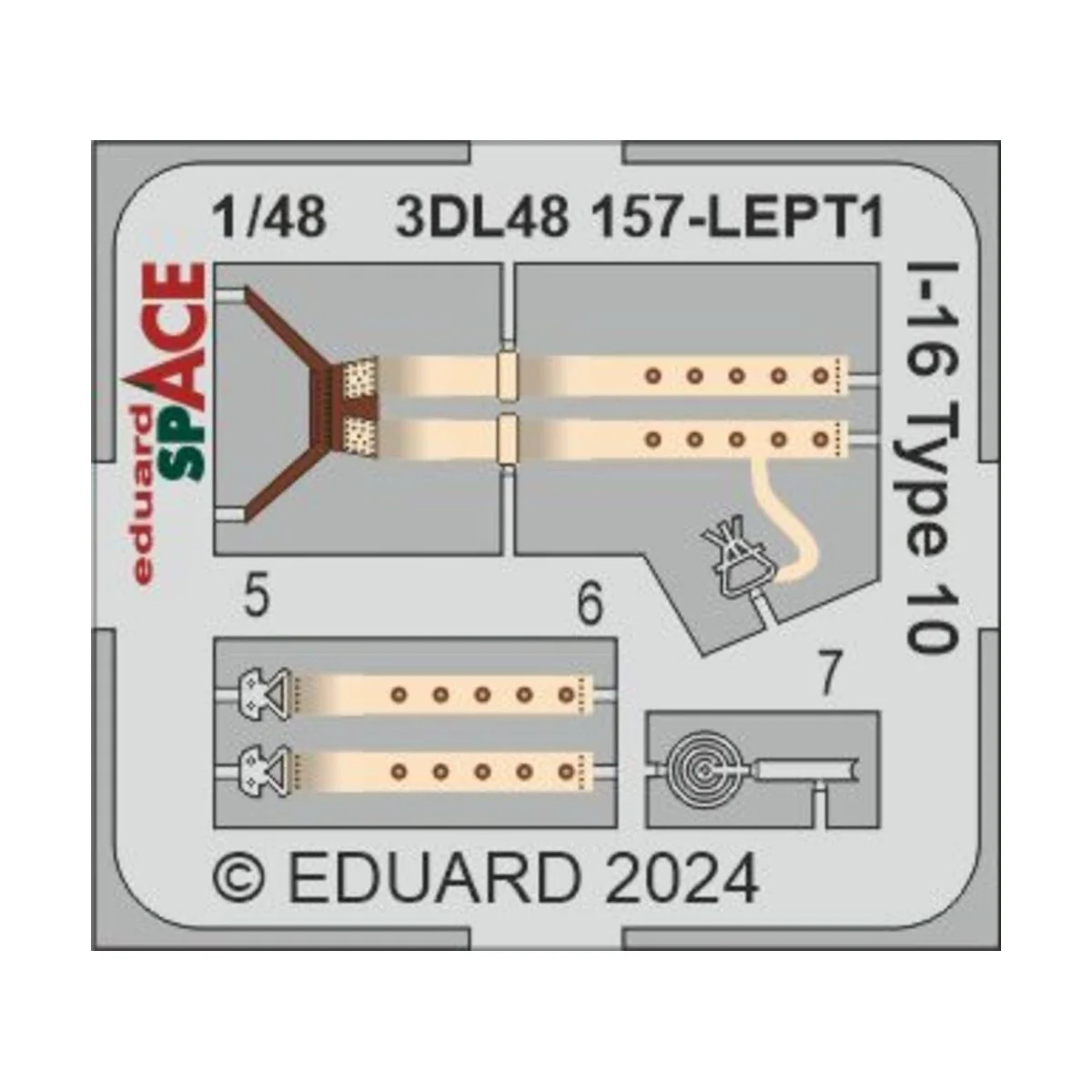I-16 Type 10 SPACE 1/48 EDUARD, 1/48 - Eduard Accessories 3DL48157