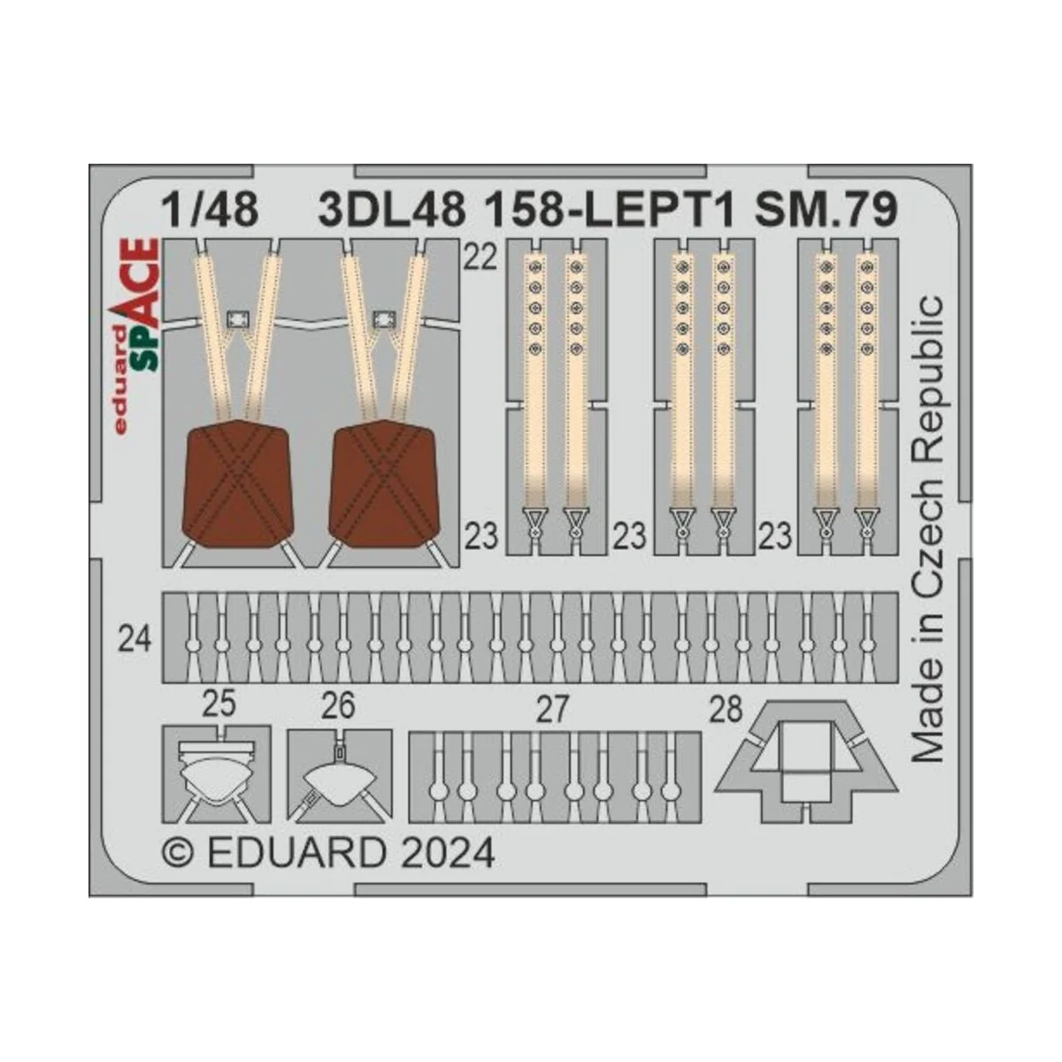 SM.79 SPACE 1/48 EDUARD, 1/48 - Eduard Accessories 3DL48158