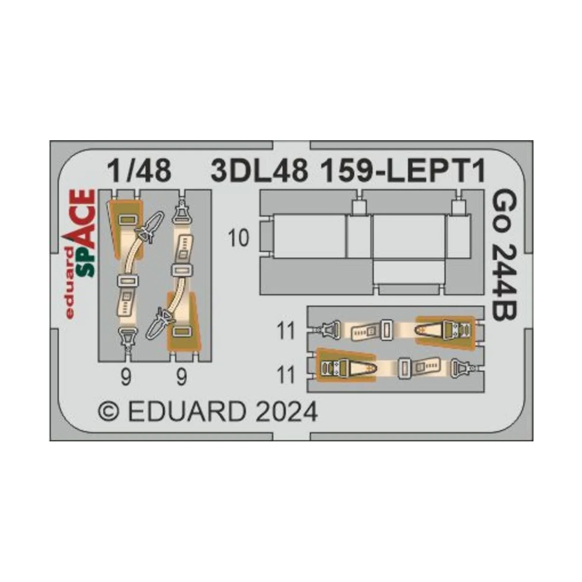 Go 244B SPACE 1/48 ICM, 1/48 - Eduard Accessories 3DL48159
