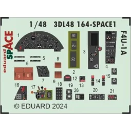 F4U-1A SPACE 1/48 MAGIC FACTORY, 1/48 - Eduard Accessories 3DL48164 2