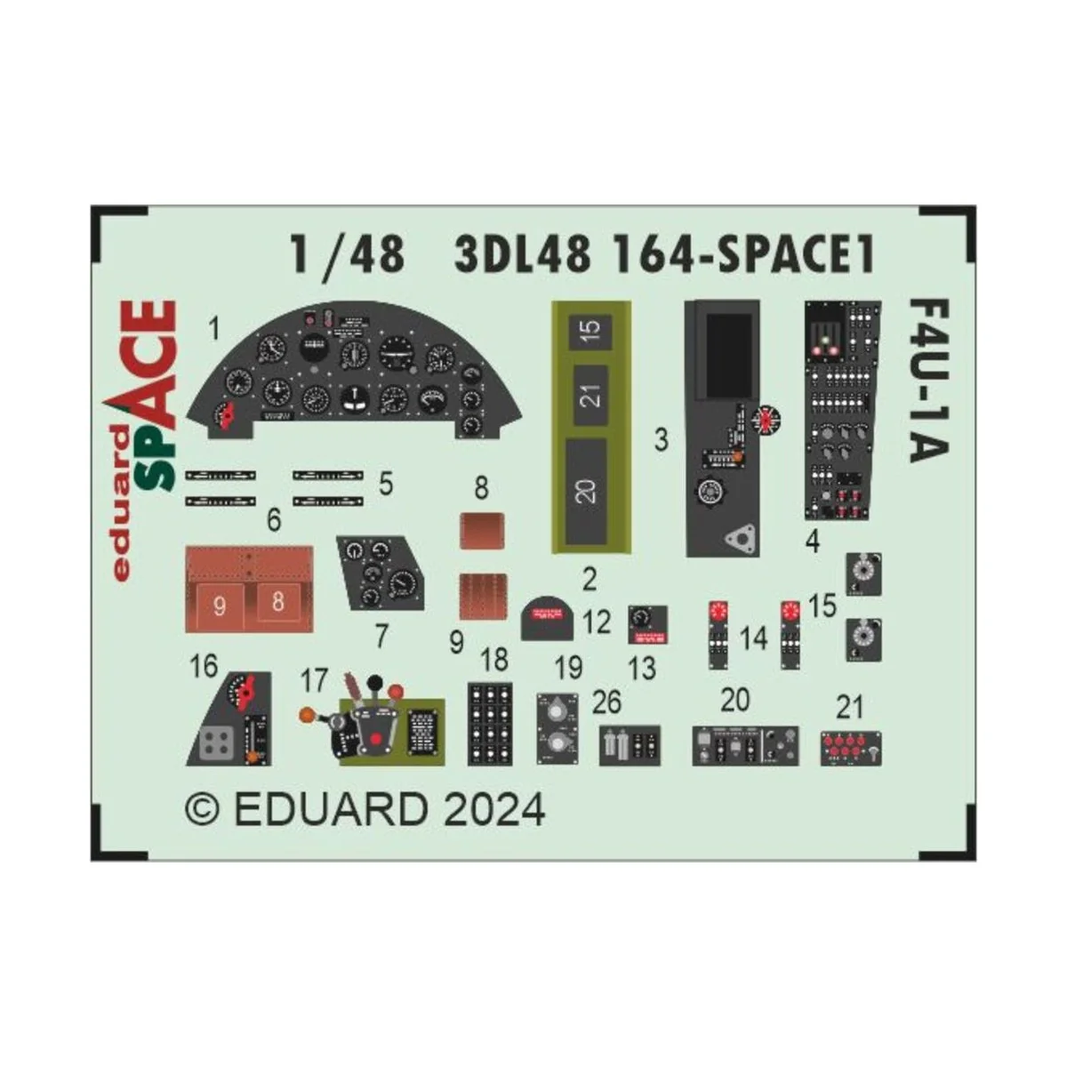 F4U-1A SPACE 1/48 MAGIC FACTORY, 1/48 - Eduard Accessories 3DL48164
