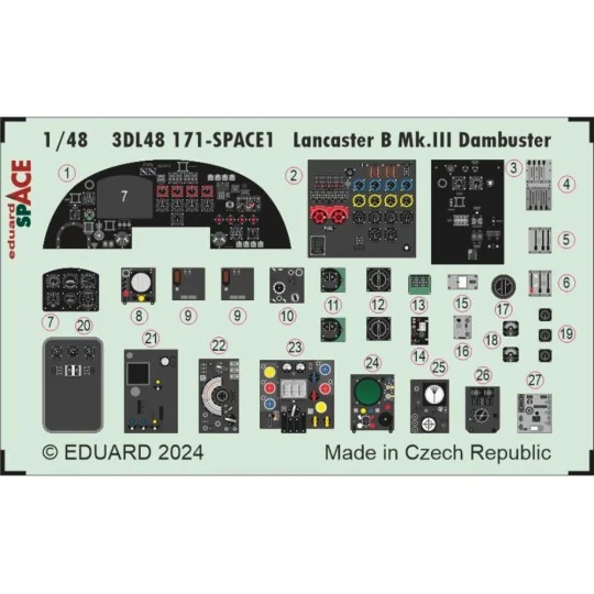 Lancaster B Mk.III Dambuster SPACE 1/48 HKM, 1/48 - Eduard Accessor...
