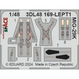 MiG-29K SPACE 1/48 HOBBY BOSS, 1/48 - Eduard Accessories 3DL48169 2