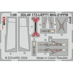 MiG-21PFM grey SPACE 1/48 EDUARD, 1/48 - Eduard Accessories 3DL48172 2