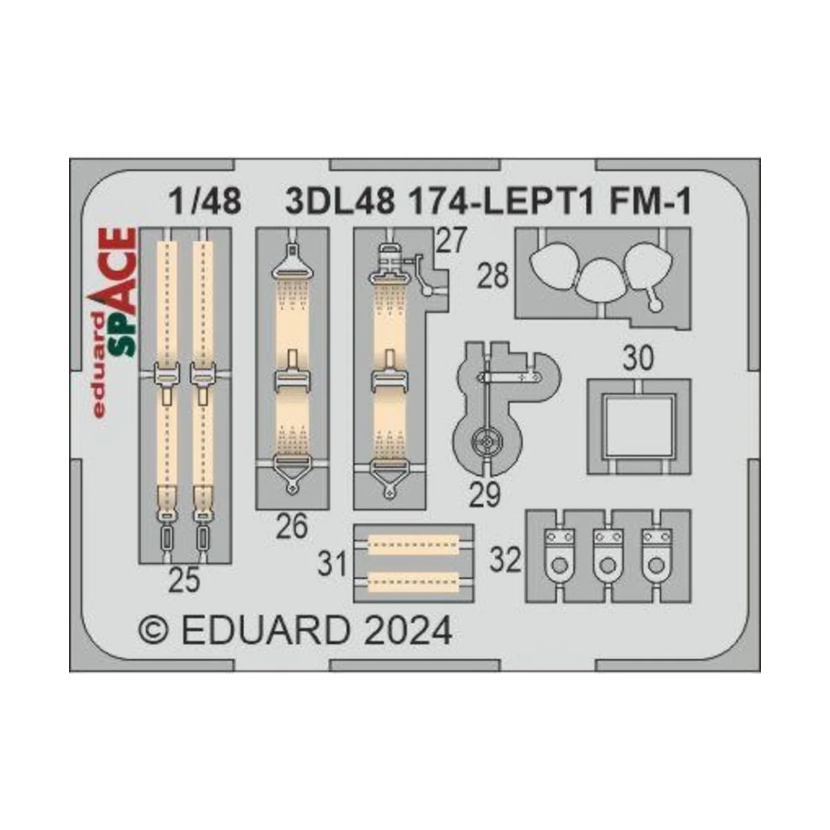 FM-1 SPACE TAMIYA, 1/48 - Eduard Accessories 3DL48174