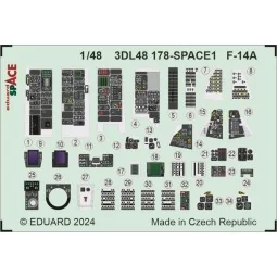 F-14A SPACE GREAT WALL HOBBY, 1/48 - Eduard Accessories 3DL48178