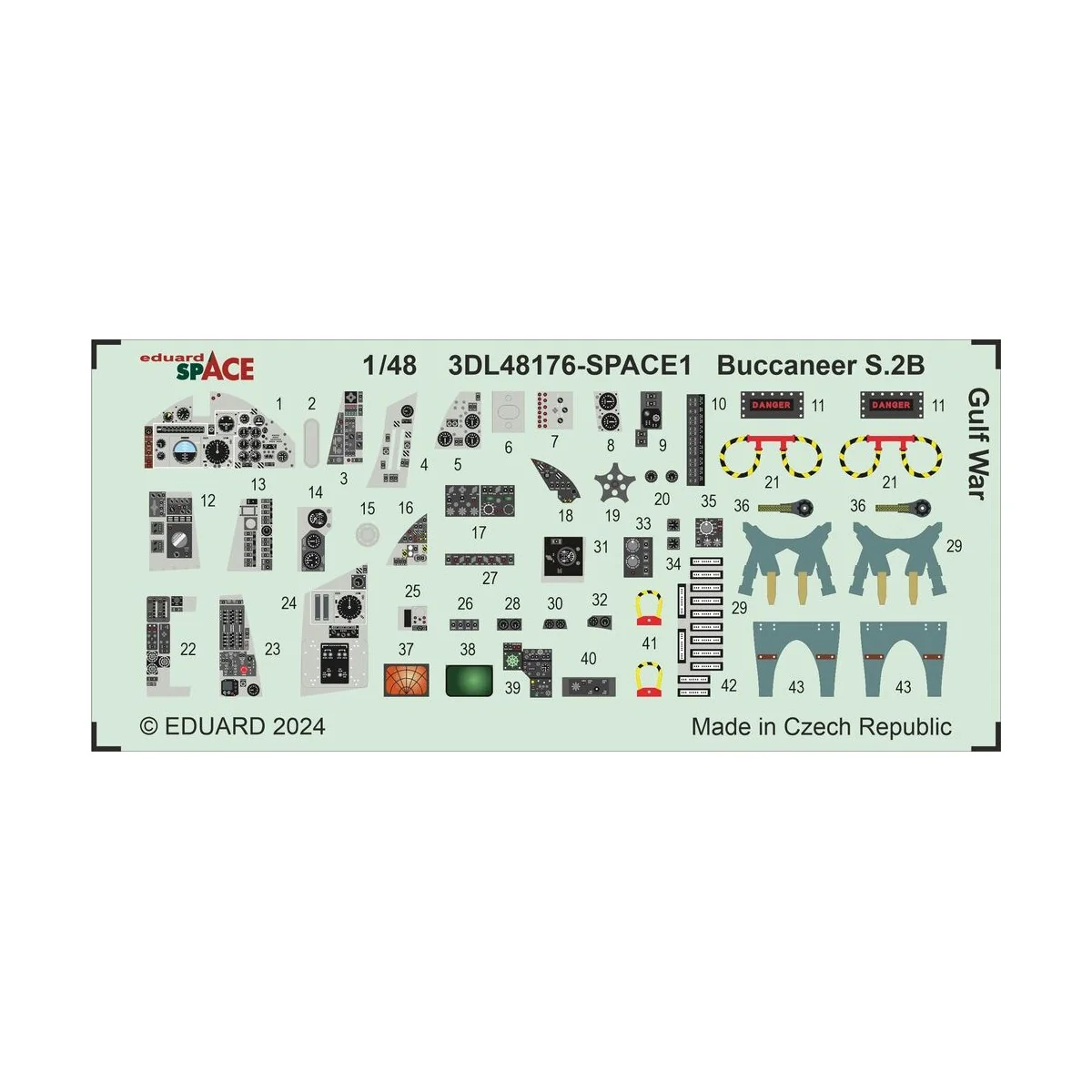 Buccaneer S.2B Gulf War SPACE AIRFIX, 1/48 - Eduard Accessories 3DL...