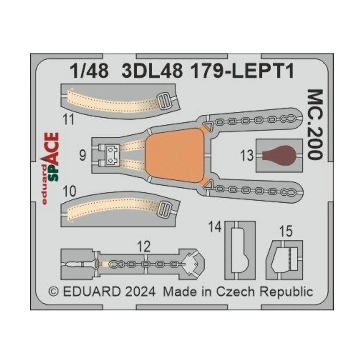 MC.200 SPACE ITALERI, 1/48 - Eduard Accessories 3DL48179