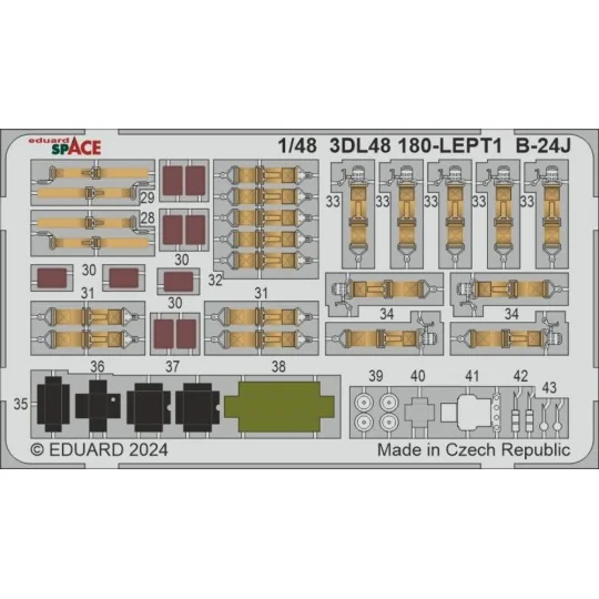 B-24J SPACE HOBBY BOSS, 1/48 - Eduard Accessories 3DL48180