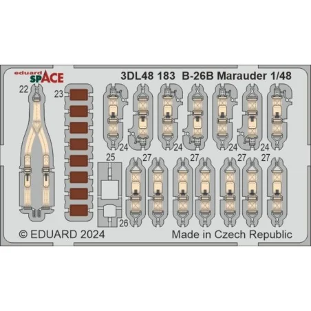 B-26B Marauder SPACE ICM, 1/48 - Eduard Accessories 3DL48183