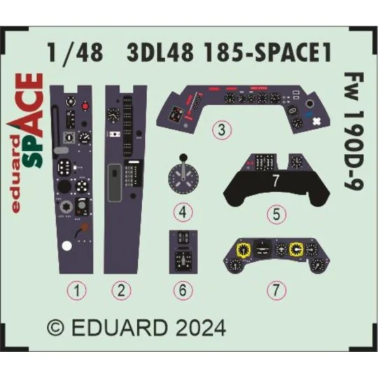 Fw 190D-9 SPACE 1048, 1/48 - Eduard Accessories 3DL48185