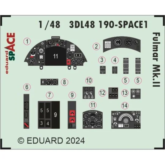 Fulmar Mk.II SPACE, 1/48 - Eduard Accessories 3DL48190