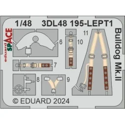 Bulldog Mk.II SPACE, 1/48 - Eduard Accessories 3DL48195