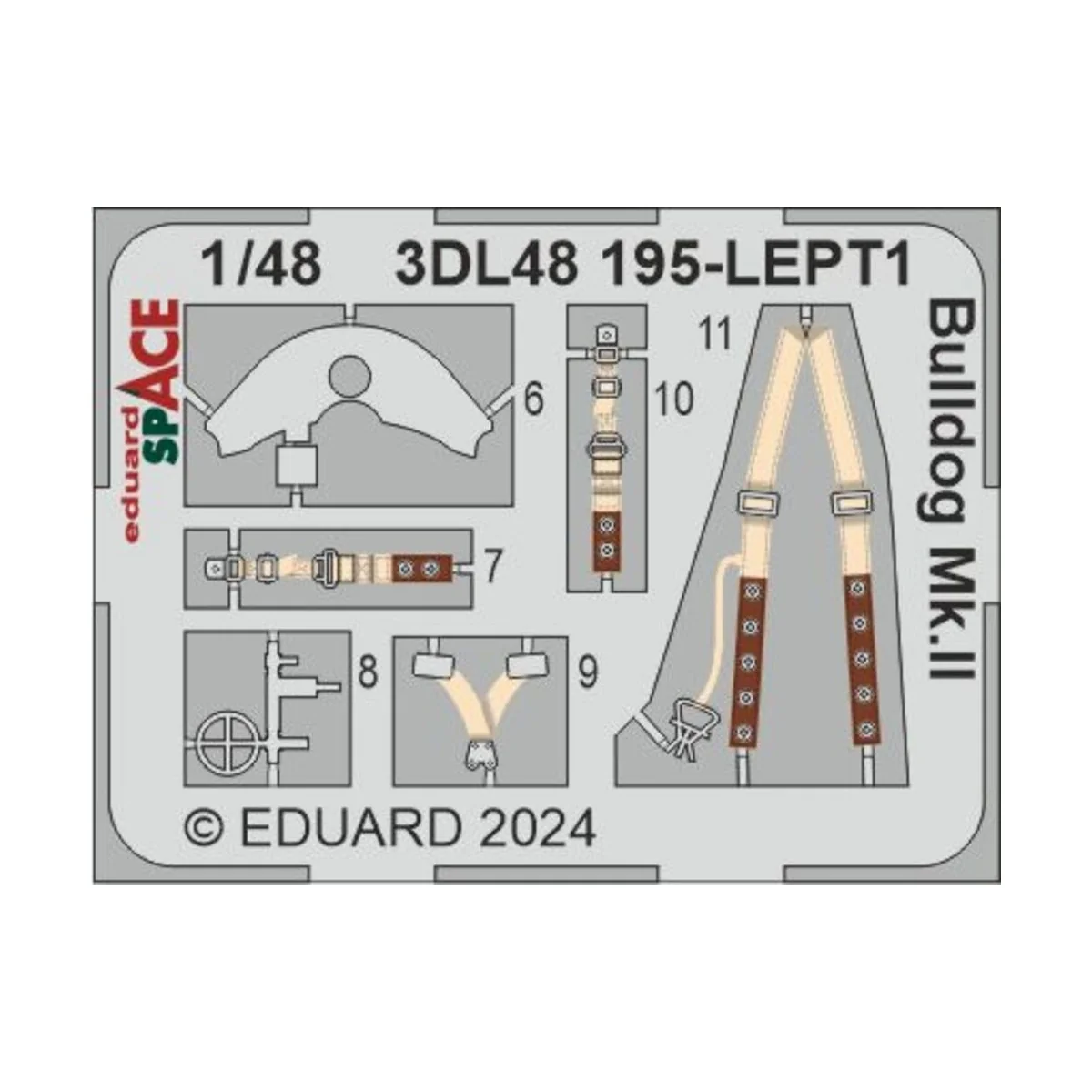 Bulldog Mk.II SPACE, 1/48 - Eduard Accessories 3DL48195