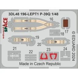 P-39Q SPACE ARMA HOBBY, 1/48 - Eduard Accessories 3DL48196