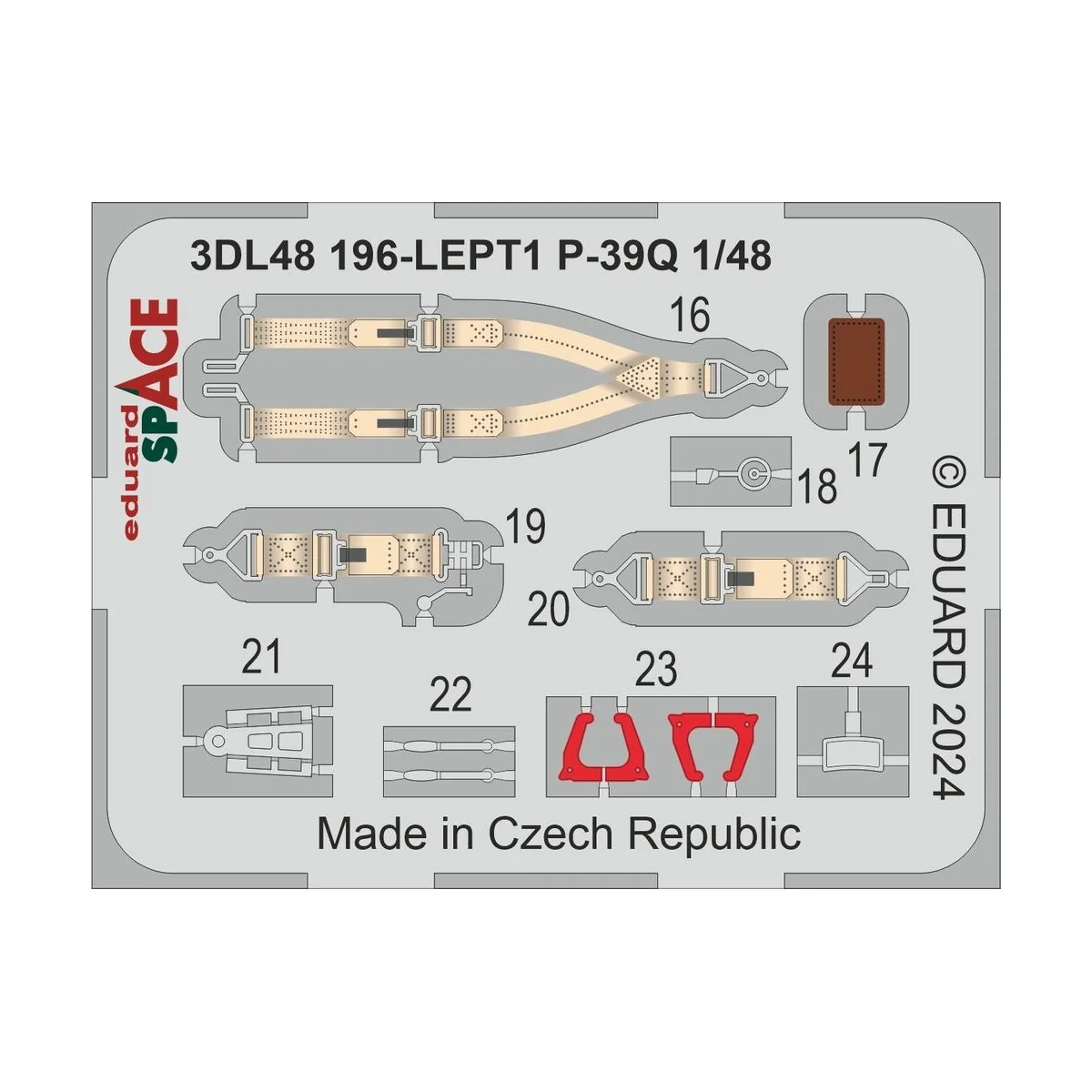 P-39Q SPACE ARMA HOBBY, 1/48 - Eduard Accessories 3DL48196