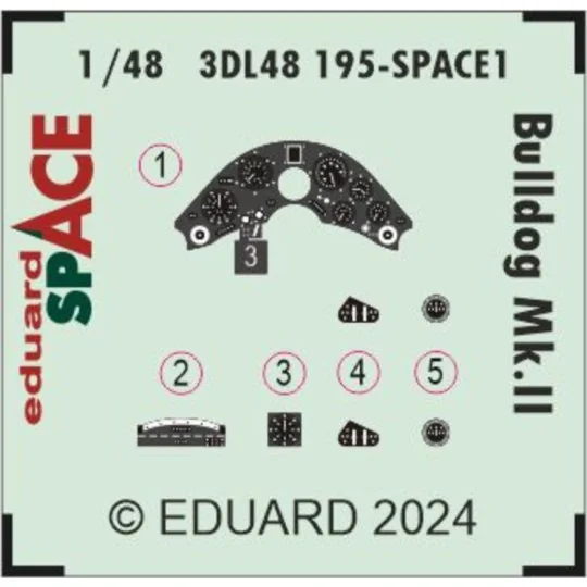 Bulldog Mk.II SPACE, 1/48 - Eduard Accessories 3DL48195