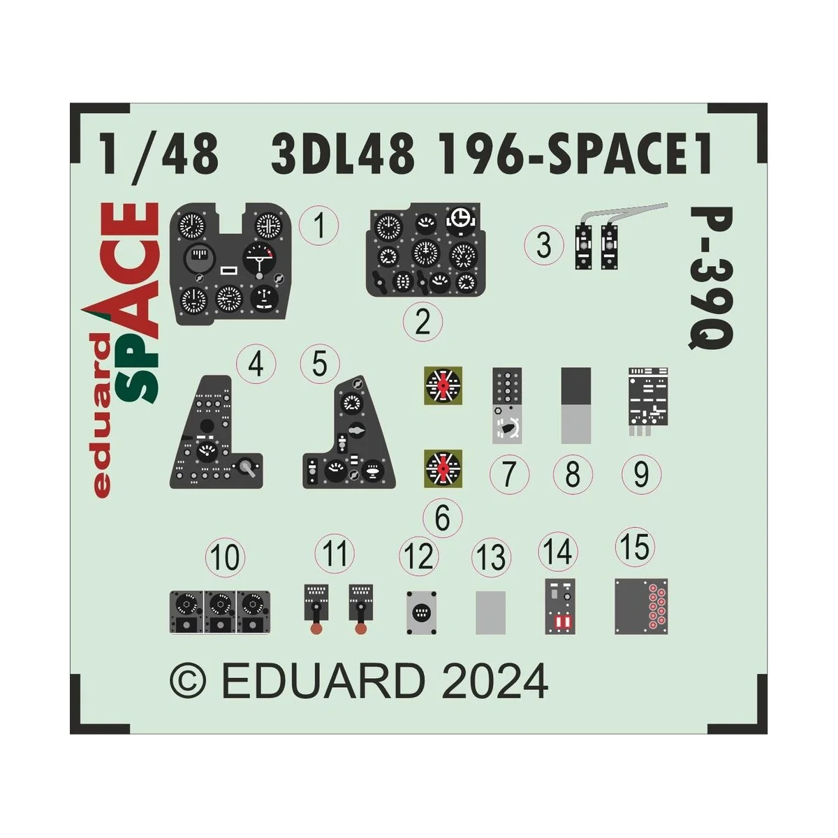 P-39Q SPACE ARMA HOBBY, 1/48 - Eduard Accessories 3DL48196